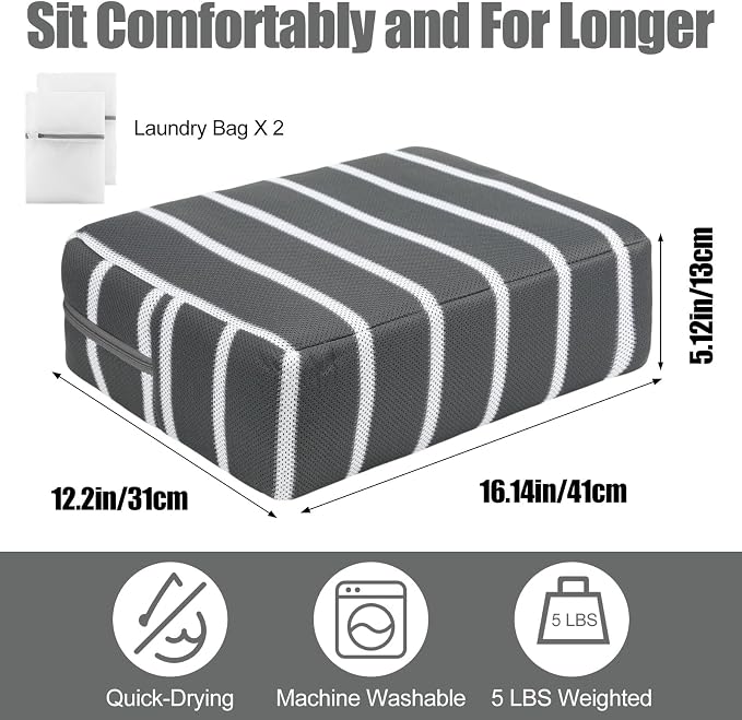 2 Pcs Hot Tub Booster Seat Weighted Spa Bathtub Booster Cushion - Image 2