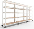 HOMEDANT House 5-Tier Metal Rolling Cart Shelf Rack Casters Heavy Duty by TheBestOrganizingSolution