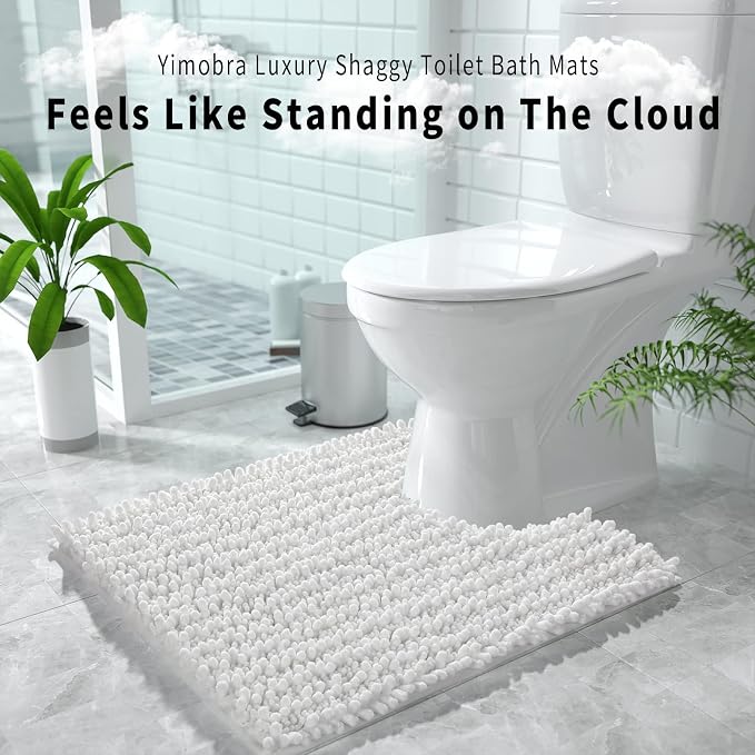 Yimobra Toilet Rug U Shaped Washable 24x24 Inch - Image 6