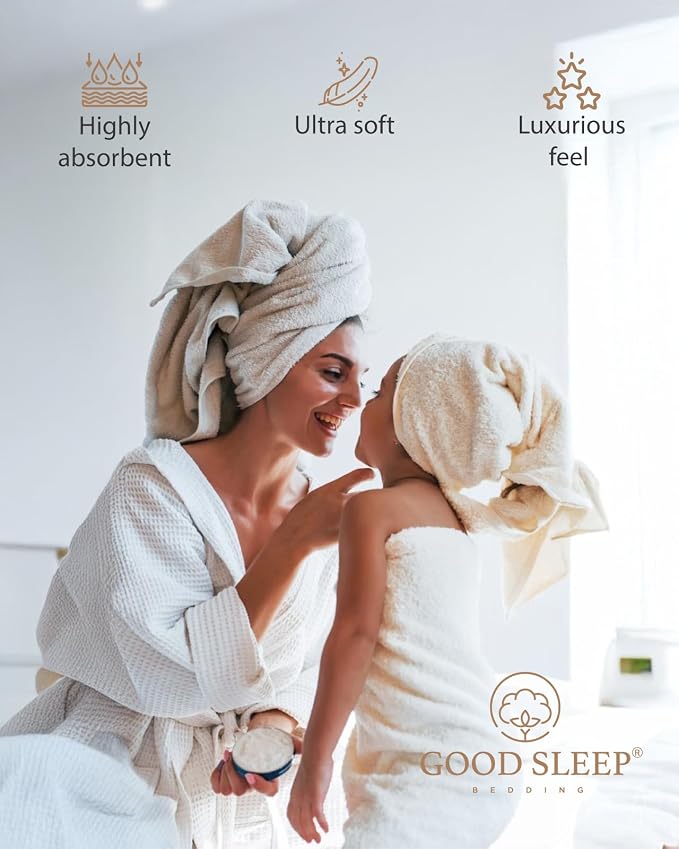 100% Cotton Bath Towel Set, 2 Bath Towel, 2 Hand Towels, 2 Wash Cloths - Image 3