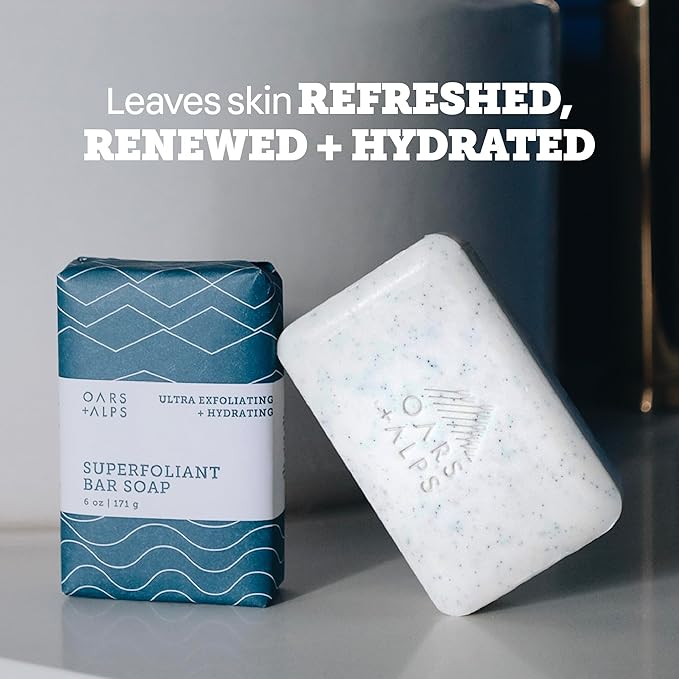 Oars + Alps Superfoliant Exfoliating Men's Bar Soap, Dermatologist Tested and - Image 4