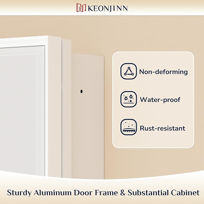 Keonjinn 16" x 24" White Medicine Cabinets - Image 6