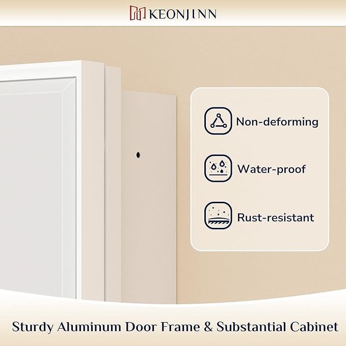 Keonjinn 24” x 30” White Bathroom Medicine Cabinets - Image 6