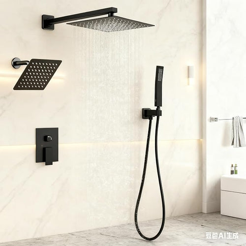 12 Inch Shower Head Set With Valve, Shower Faucet Set With Tub Spout, Rain - Image 2