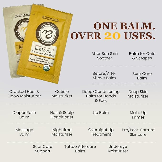 Sweet Bee Naturals All-in-One Skin Balm Sachets - 4ml Each - Image 7