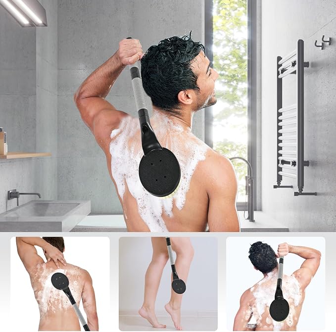 Back Scrubber Anti Slip for Shower, 21.7” Detachable Back Bath Brush for Shower - Image 4