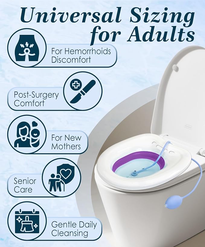 Sitz Bath, Sitz Bath for Toilet Seat, Postpartum Essentials and Hemorrhoids - Image 3