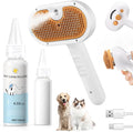 Pet Steam Brush for Dog & Cat – 3-in-1 Spray Hair Removal Comb – Steam for by FASHIONARI