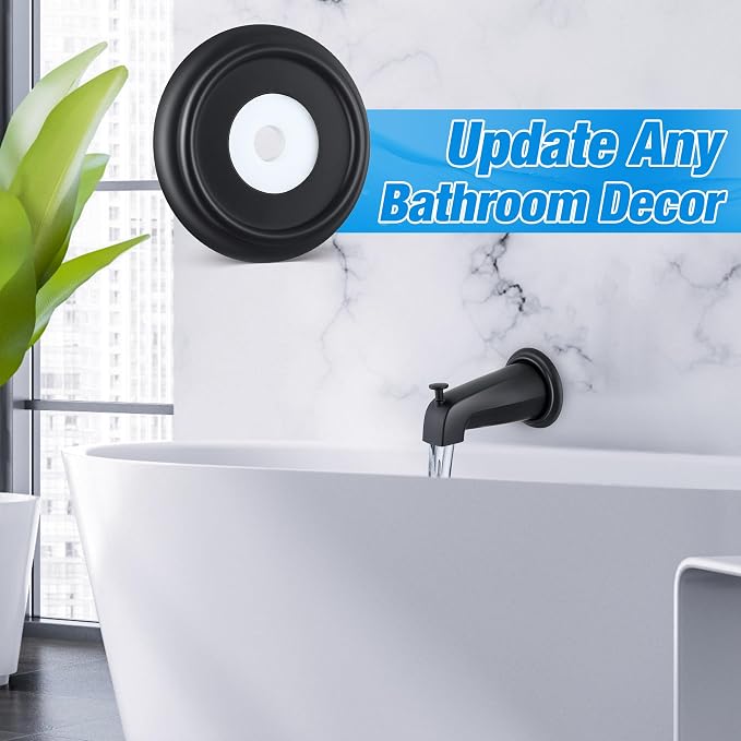 Dreyoo Metal Tub Spout Cover Ring, Bathtub Spout Trim Plate Ring - Image 6