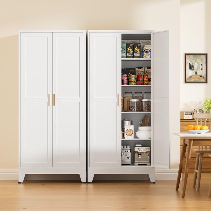 71” Tall Pantry Storage Cabinet, Kitchen Cabinets, Metal Cupboard - Image 2