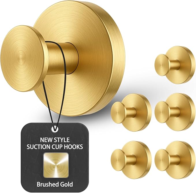 BKV Suction Cup Hooks for Glass Window, Removable Shower Hooks for Inside Shower by BKV