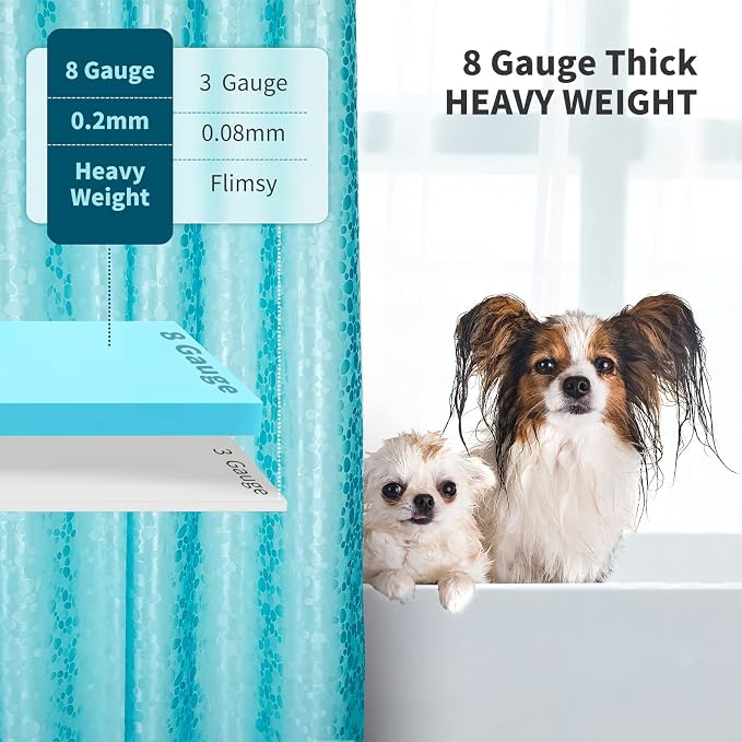 Bostofy Shower Curtain Liner Heavy Duty EVA, Waterproof Shower Liner - Image 7