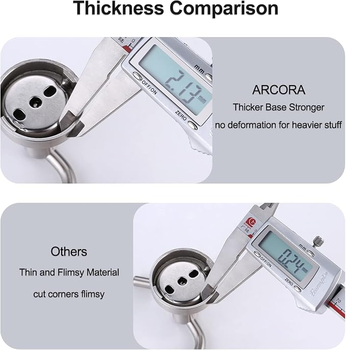 ARCORA Towel Hook 1 Pack, Robe Hooks Brushed Nickel, Heavy Duty Wall Hooks SUS - Image 5