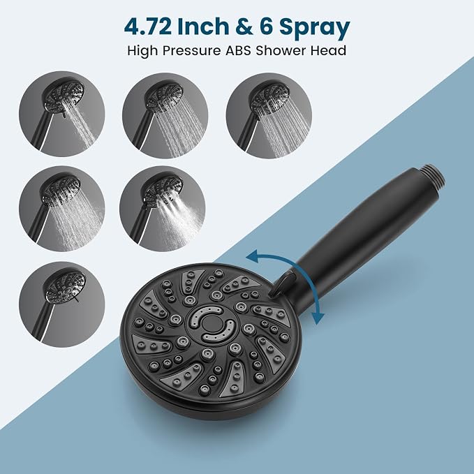 gotonovo Bathroom Shower Head Kit High Pressure Combo System Shower Faucet 6 - Image 4