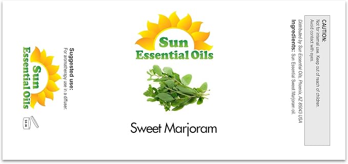 Sun Essential Oils Sweet Marjoram Essential Oil 2 oz – Aromatherapy Oil - Image 2