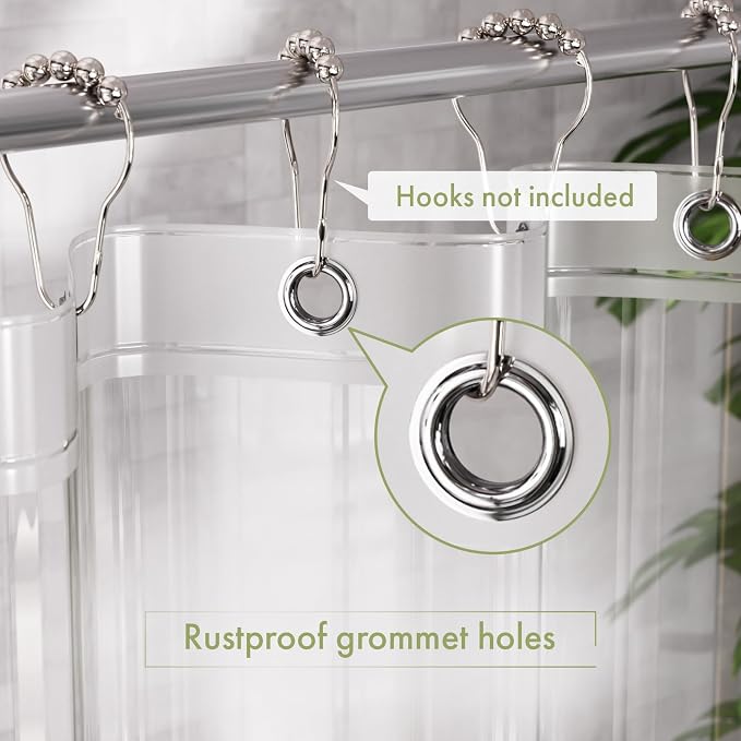 AmazerBath Stall Shower Curtain Liner, 36x78 Clear Shower Curtain Liner - Image 3