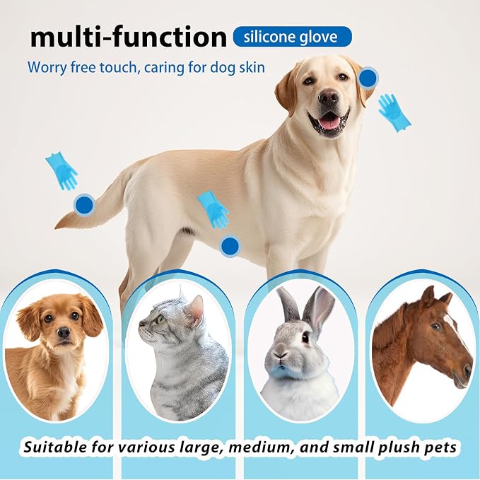 Dog Shampoo Brush, Dog Bath Brush, and Dog Washing Gloves | Essential Dog Bath - Image 4