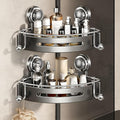 VOLPONE Corner Shower Caddy Suction Cup Shower Shelf Corner No Drilling by VOLPONE
