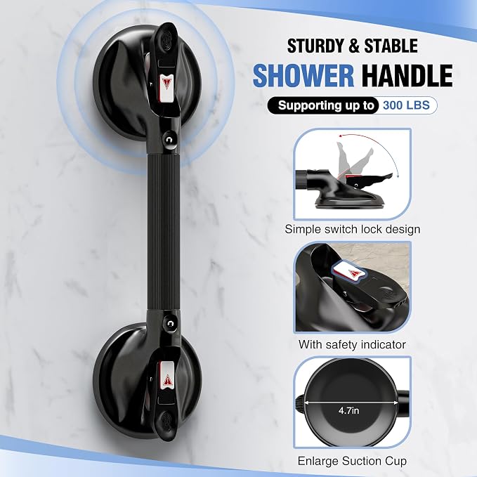 DAILYLIFE Grab Bars for Bathtubs and Showers, 21 inch Shower Handles for - Image 3