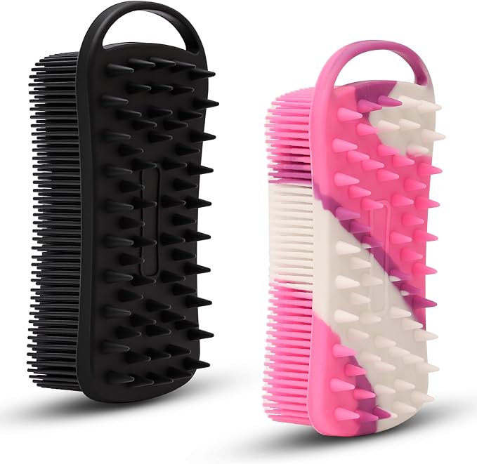 2 PC Silicone Body Scrubber, 2 in 1 Exfoliating Shower Bath Scrubber, Soft by MtBoi