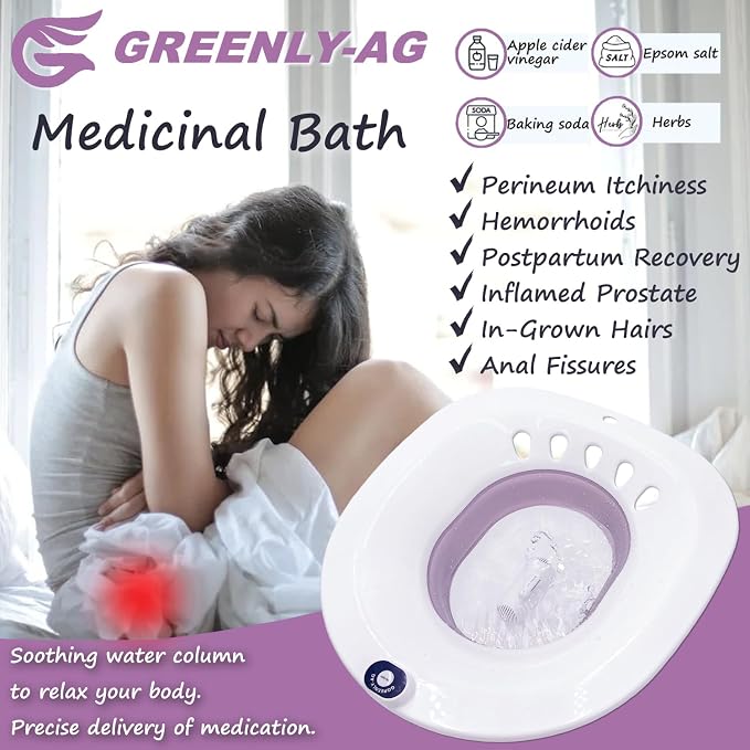 Sitz Bath, Sitz Bath for Toilet, Electric Sitz Bath for Hemorrhoids Men and - Image 4