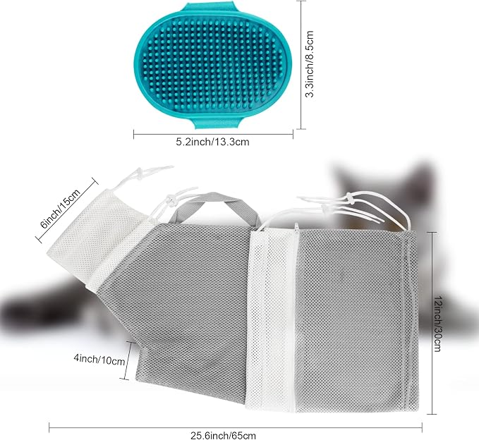 Cat Bag for Bathing Set with Cat Grooming Washing Bag Adjustable Pet Shower - Image 7