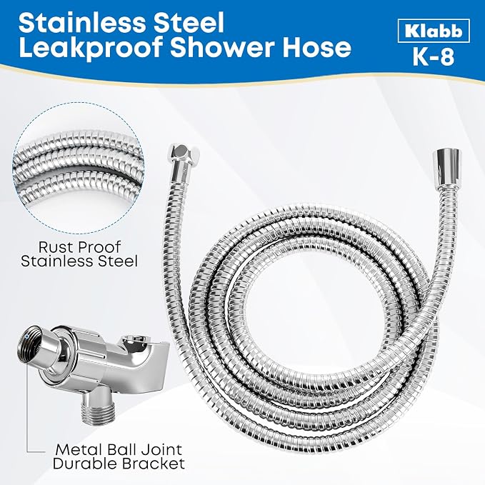 Klabb 4.3" High Pressure Handheld Shower Head - Image 5