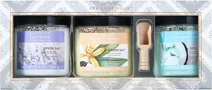 Bath Salts for Soaking, Spa Luxetique Epsom Salts Gifts Set for Women, 3.17lbs - Image 3