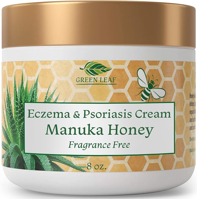 Manuka Honey Eczema Cream Moisturizing Lotion Fragrance Free by AmazingAloeVerabyGLN