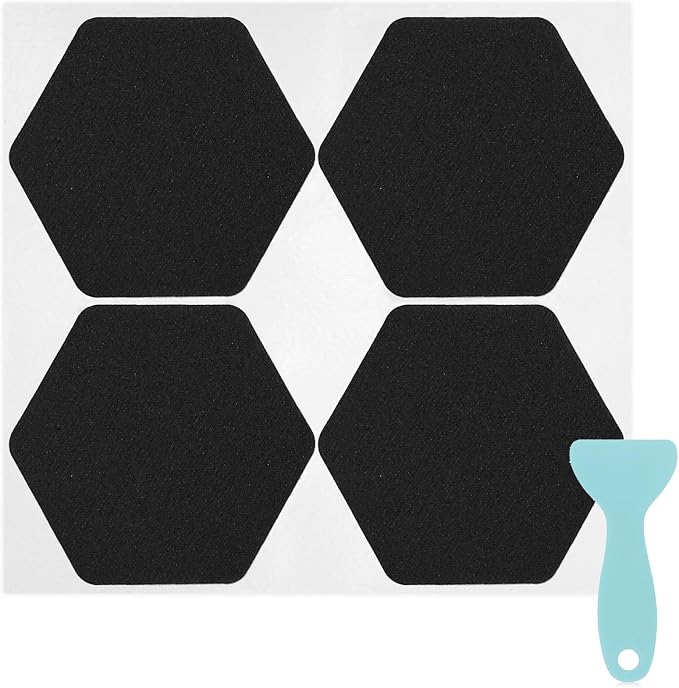 S&X 24 Pcs Shower Non Slip Stickers, Modern Black Bathtub Non Slip Stickers by SXProducts