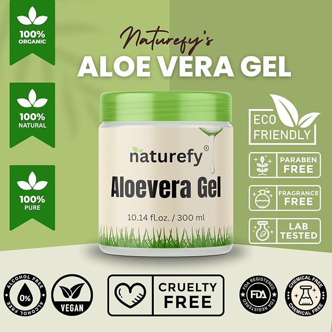 Aloe Vera Gel | 100% Pure & Organic | Farm Fresh Aloe Vera Pulp Extract - Image 3
