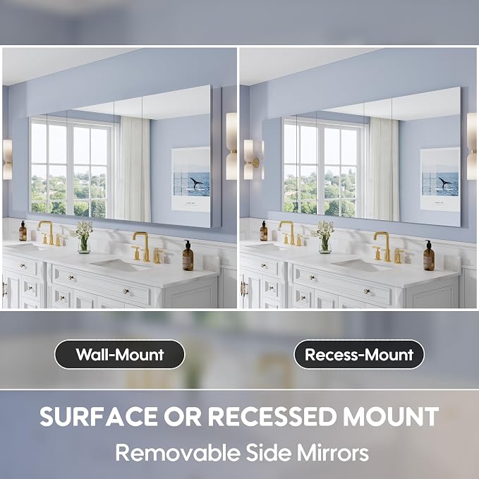 WELLFOR 96" x 36" Bathroom Medicine Cabinet - Image 5
