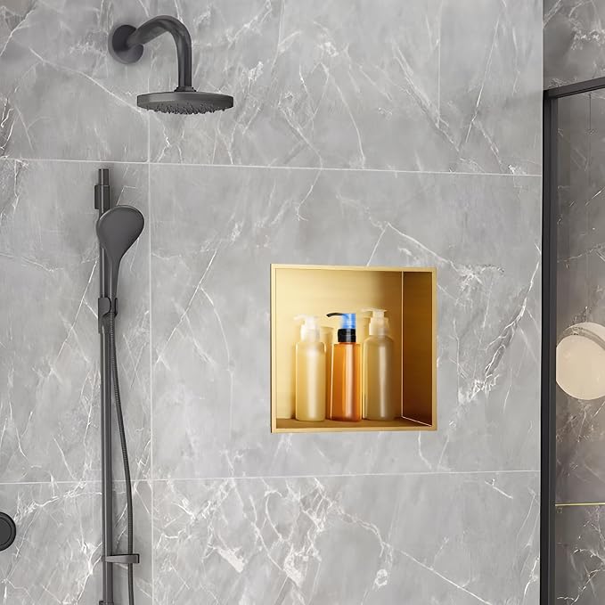 SaniteModar Shower Niche, Stainless Steel Shower Niche 12" X 12" No Tile Needed - Image 2