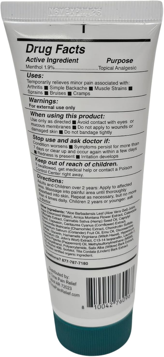 Real Time Pain Relief MAXX Plus - 3oz Tube | Intensive Formula - Image 8