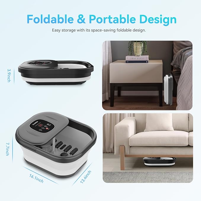 Foot Spa Bath Massager with Heat, Collapsible Foot Massager Spa Soaking Tub - Image 7
