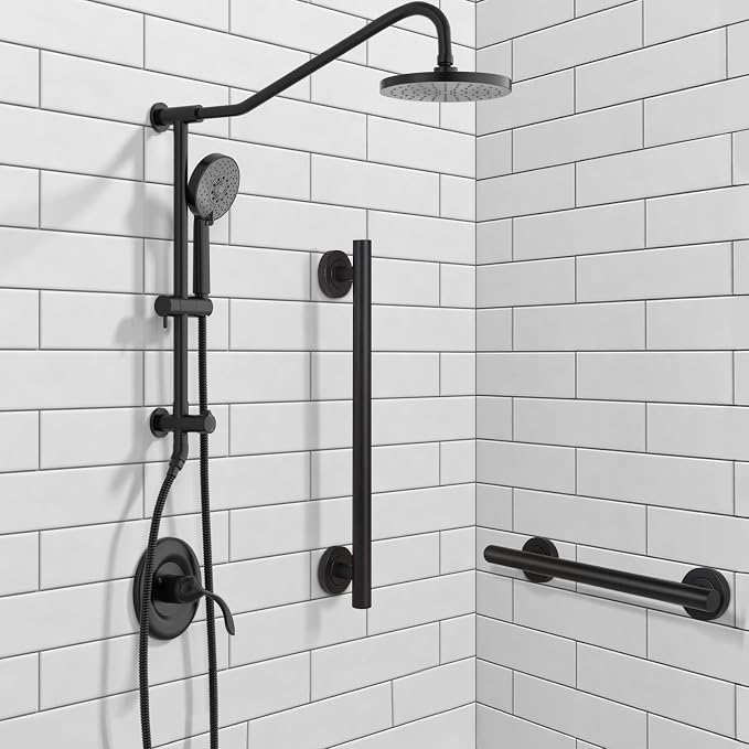Lava Odoro Shower Grab Bar, Modern Stainless Steel Handicap Grab Bar - Image 2