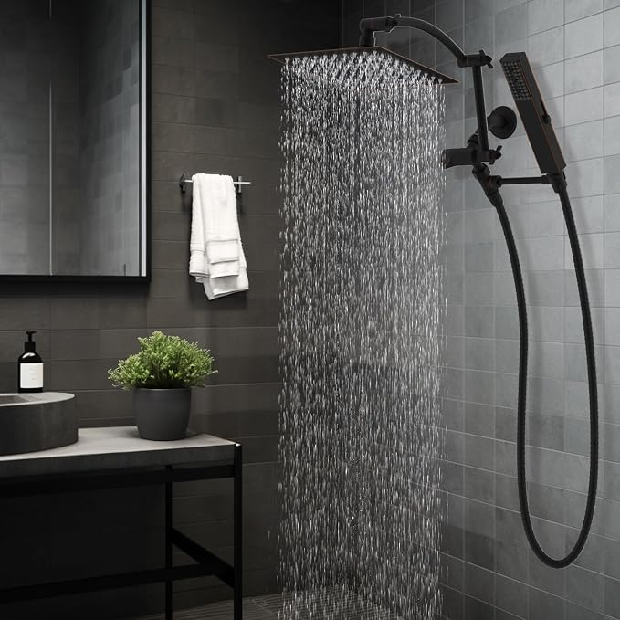 Hibbent All Metal CUPC Certified 10'' Rain Shower Head, Dual Shower Head Combo - Image 9