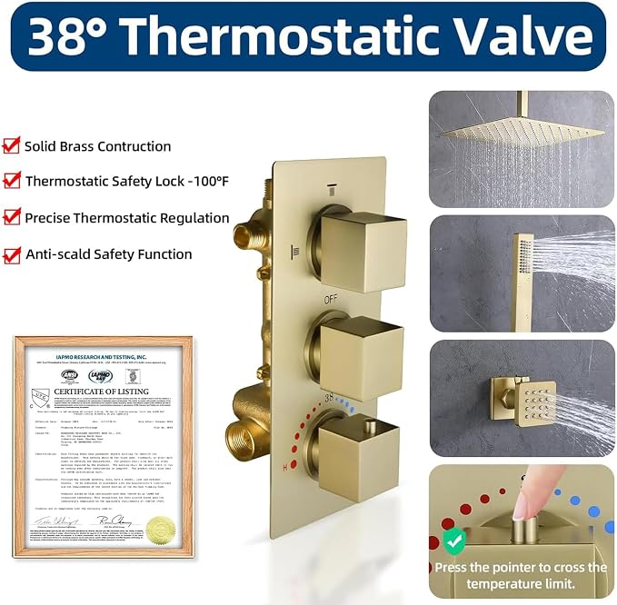 HOMEDEC 3 Way Shower Diverter Valve, Water Diverter - Image 5