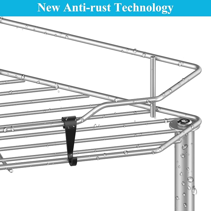 3 Tier Floor Standing Corner Shower Caddy Organizer Shelf - Image 3