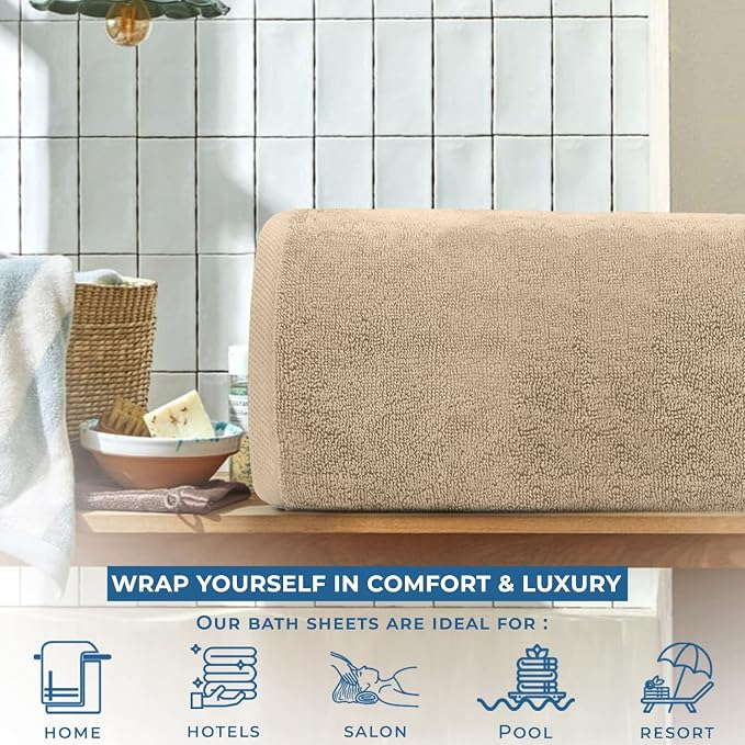 DAN RIVER Pack of 1 Bath Sheet 40x80 Inches, Big Towels Oversized Extra Large - Image 5