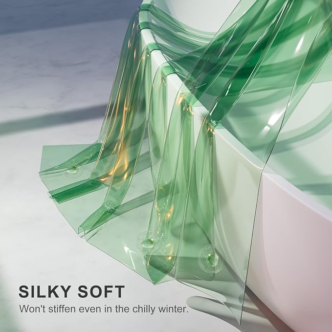 AmazerBath Heavy Duty Shower Curtain and Liner 2-in-1, 100% EVA Luxury Soft - Image 2