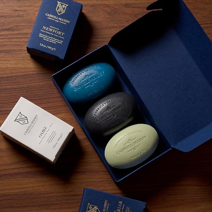 Caswell-Massey Men’s Bar Soap Gift Set – Newport, Oaire & Greenbriar – - Image 2