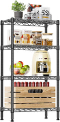 IZEUK 4 Tier Steel Storage Shelves, Heavy Duty Metal Shelf Wire Shelving Rack by IZEUK