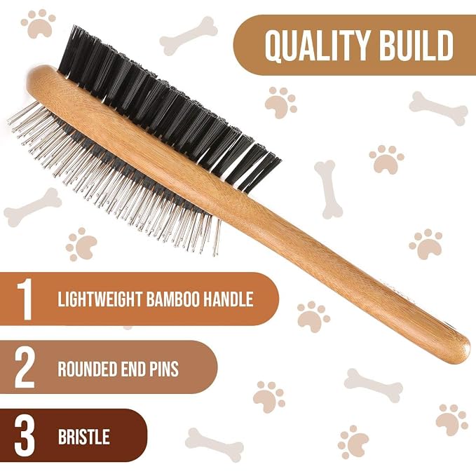 KylePet Dog Brush, Double Sided Pet Slicker Brush - Image 5