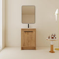 24 inch Bathroom Vanity with Sink, Bathroom Cabinet W/Single Ceramic Sink by SanMerah