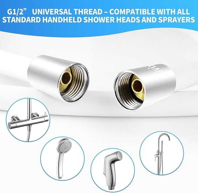 Extra Long Replacement Shower Hose Extension Handheld Shower Head Hose 59 - Image 4