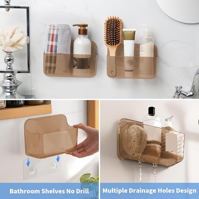 Diesisa 2pc Acrylic Wall Mount Organizer, Adhesive Cabinet Door Organizer - Image 5