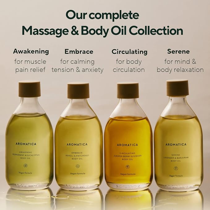AROMATICA Serene Body Oil Lavender & Marjoram Essential Oil, Aromatherapy Oil - Image 6