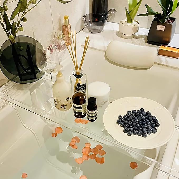 Acrylic Bathtub Tray, 32.28in Clear Bath Caddy, Bathroom Caddy Tray - Image 5