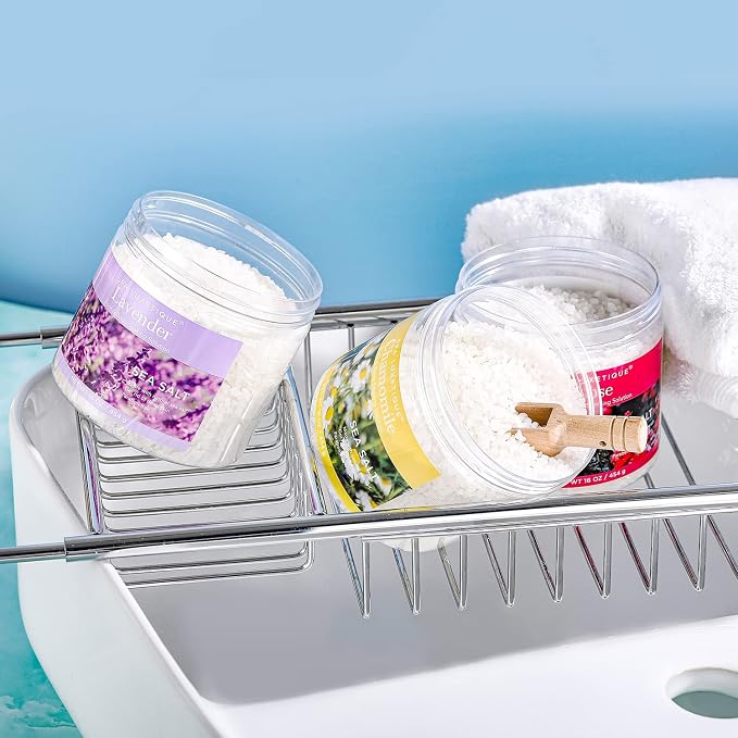 spa luxetique Bath Salts, Bath Bombs, Wooden Scoop, Epsom Salt - Image 7